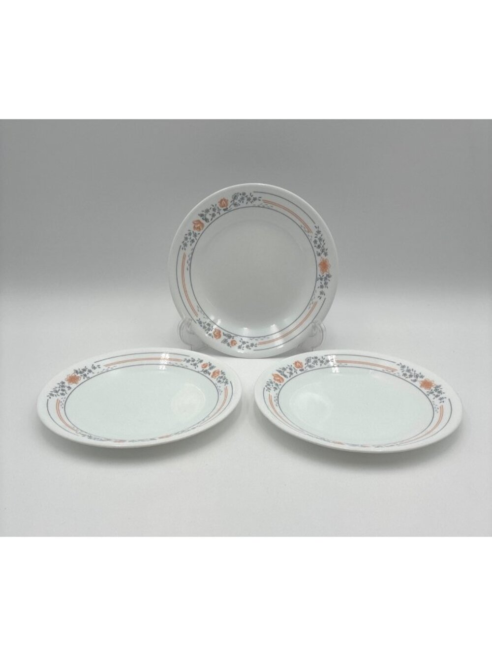 Vtg Corelle Set of 3 Apricot Grove Bread and Butter Plates  6.75 in